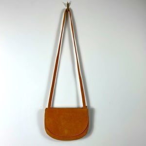 Urban Outfitters Gold/Brown Suede Crossbody Purse